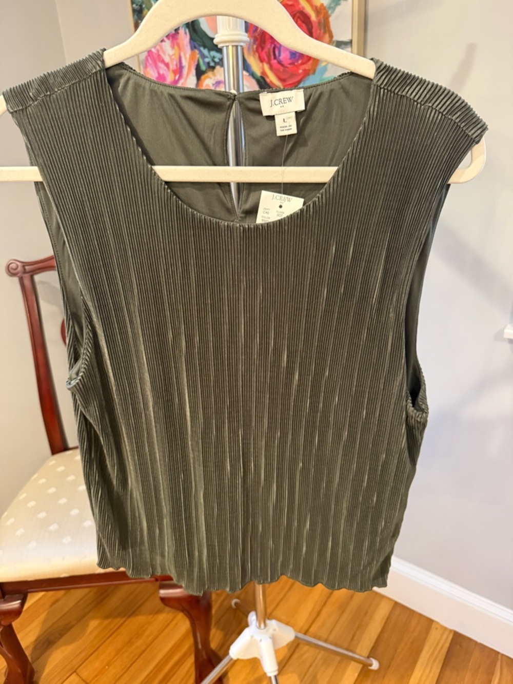 J. Crew Women's green Sleeveless Blouse